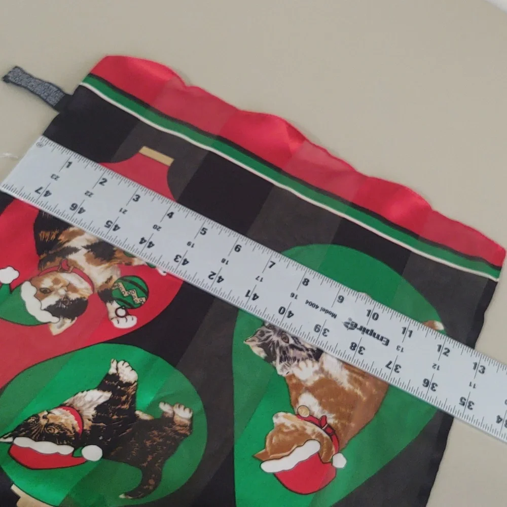 Christmas Kitten Satin Scarf